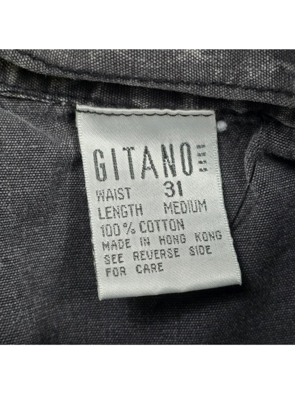 Vintage 80s Gitano Mens 31 Cargo Acid Wash Gray Cargo Denim Tapered Leg Pants - Picture 2 of 6